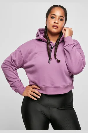 Urban classics Dámská Short Terry Hoody duskviolet