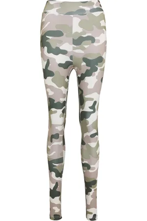 Urban classics Dámské legíny s vysokým pasem Camo Tech maskáčová/růžová