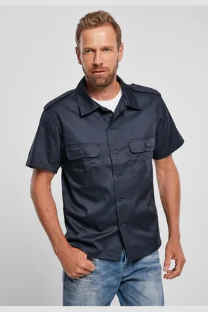 Brandit Krátké rukávy US Shirt navy