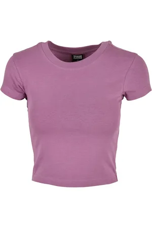 Urban classics Dámský strečový dres Cropped Tee duskviolet