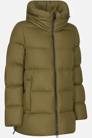 Geox Khaki dámská péřová bunda Camei - Dámské