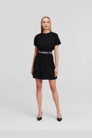 Karl Lagerfeld Černé dámské šaty Logo - Dámské