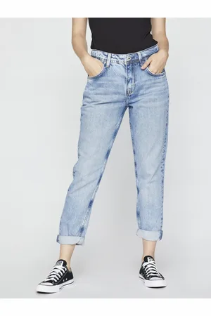 Pepe Jeans Modré dámské boyfriend džíny Violet - Dámské