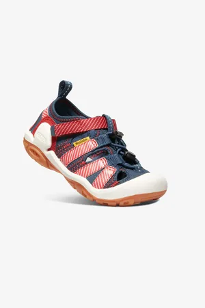 Keen Tmavě modré dívčí vzorované sandály Knotch - unisex