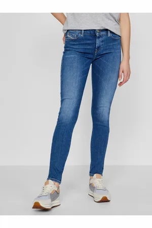 Diesel Modré dámské super skinny fit džíny Slandy - Dámské
