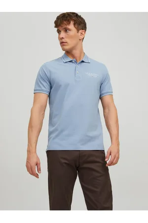 JACK & JONES Světle modré pánské polo tričko Archie - Pánské