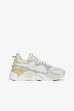 PUMA Šedo-bílé dámské tenisky se semišovými detaily RS-X Thrifted - Dámské
