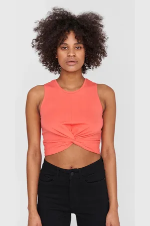 Noisy May Korálový crop top Twiggi - Dámské