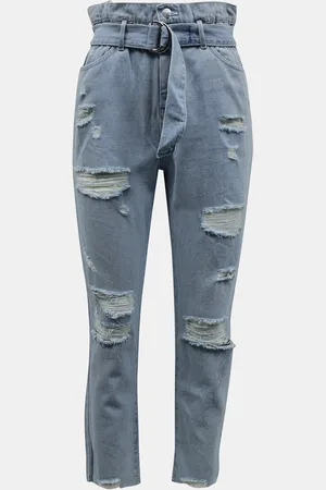 Tally Weijl Světle modré slim fit džíny s potrhaným efektem - Dámské