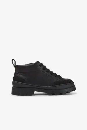 Camper Černé holčičí kožené boty Brutus - unisex