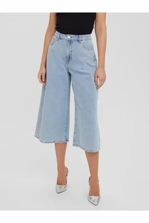 VERO MODA Světle modré dámské džínové culottes Clive - Dámské