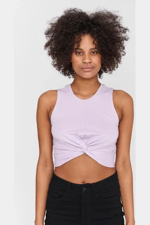 Noisy May Fialový crop top Twiggi - Dámské