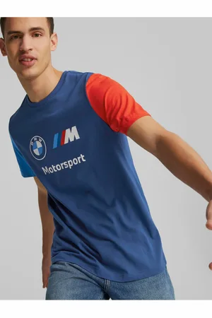 PUMA Tmavě modré pánské tričko BMW MMS - Pánské
