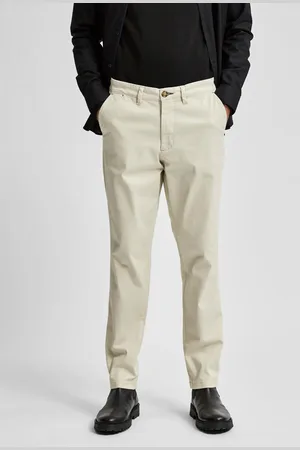 SELECTED Krémové chino kalhoty Miles - Pánské