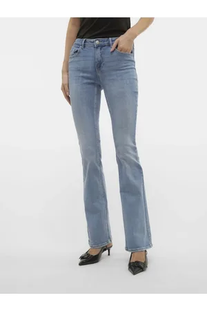 VERO MODA Světle modré dámské flared fit džíny - Dámské