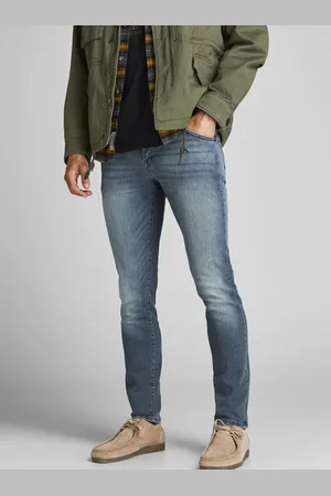 JACK & JONES Modré skinny fit džíny Glenn - Pánské
