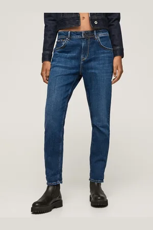 Pepe Jeans Tmavě modré dámské straight fit džíny Violet - Dámské