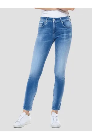 Replay Modré dámské slim fit džíny - Dámské