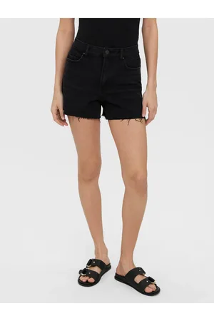 VERO MODA Černé džínové kraťasy Brenda - Dámské