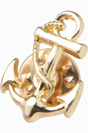 Ombre Clothing Decorative metal clothing pin anchor - gold