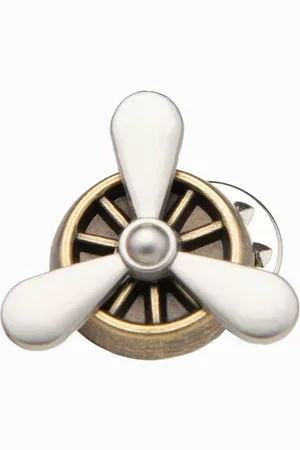 Ombre Clothing Metal decorative clothing pin propeller - brown