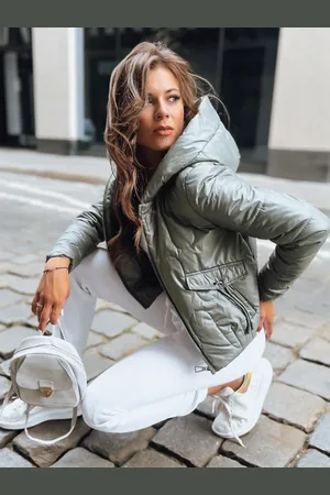 D-Street Dámská prošívaná bunda LILYWOOL Barva zelená