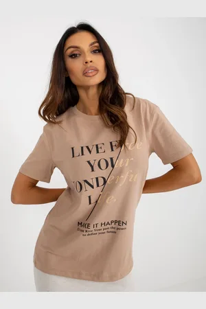 Fancy T-shirt-FA-TS-8384.90-dark beige