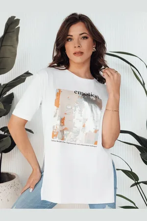 D-Street T-shirt damski EMLOT biały