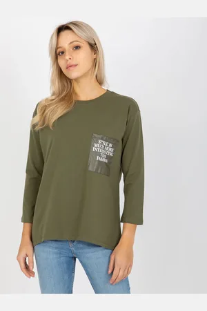 Ex moda Blouse-EM-BZ-N612.64P-khaki