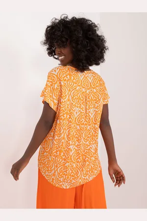 Sublevel Blouse-D73771M11171A-orange