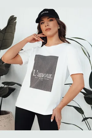 D-Street T-shirt damski LAMOUR biały