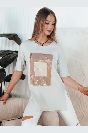 D-Street T-shirt damski FAGOS szary