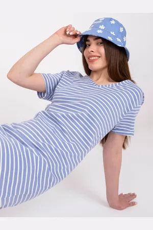 Factory Price Dress-D16054M30315A-white-blue
