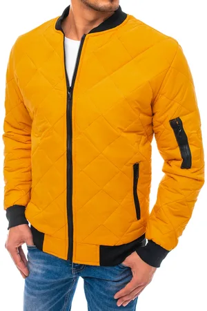 D-Street Pánská bunda prošívaná bomber jacket žlutá