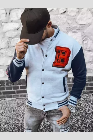 D-Street Pánská mikina na zip šedá barva