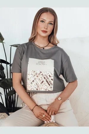 D-Street T-shirt damski CENTIA grafitowy