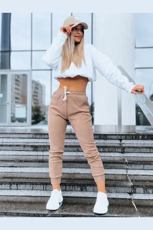D-Street Dámské kalhoty teplákové MARIE Barva kamelová