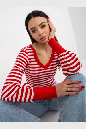 BASIC FEEL GOOD Blouse-RV-BZ-8612.03-white-red