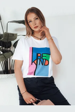 D-Street T-shirt damski KINDBE biały