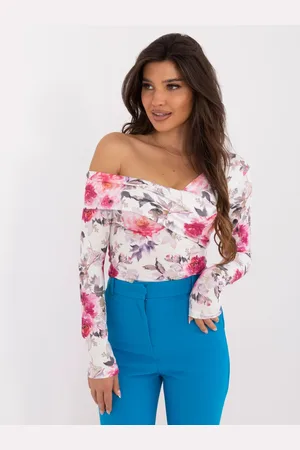 Factory Price Blouse-FN-BZ-4652.53-white-pink