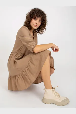 Ex moda Dress-EM-SK-004.06-dark beige