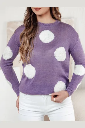 D-Street Sweter damski POLKAVO fioletowy