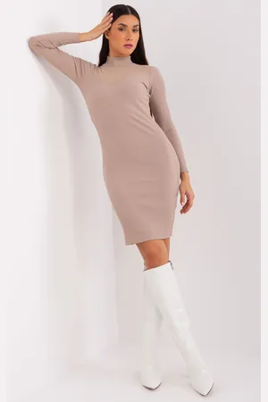 BASIC FEEL GOOD Dress-RV-SK-9216.06P-dark beige