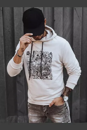 D-Street Pánská mikina s kapucí Barva Ecru
