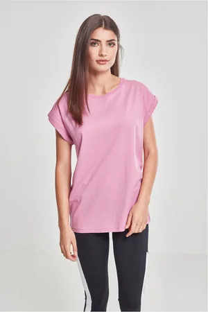 Urban classics Dámské tričko s prodlouženým ramenem coolpink