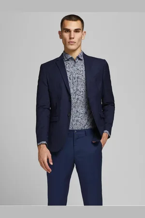 JACK & JONES Tmavě modré pánské sako Franco - Pánské