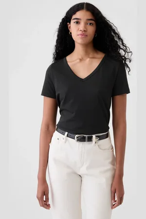 GAP Tričko organic vintage v-neck - Dámské