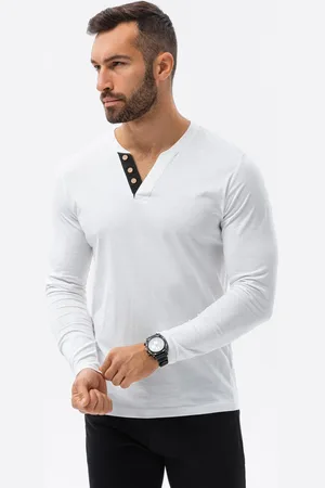 Ombre Clothing Pánské triko s dlouhým rukávem Basic