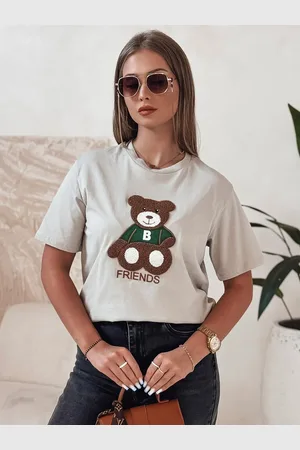 D-Street T-shirt damski BAREN pistacjowy