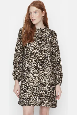 Trendyol Brown Patterned Mini Dress